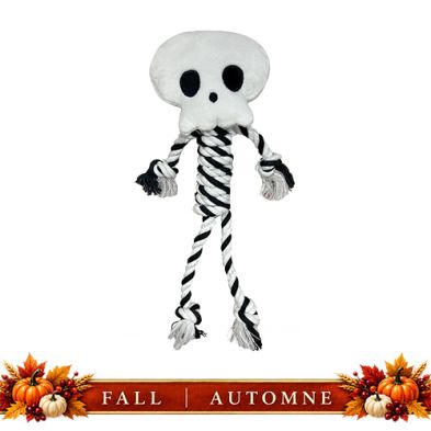 foufouBRANDS™ fouFIT™ HALLOWEEN Knotties Skull Dog Toy