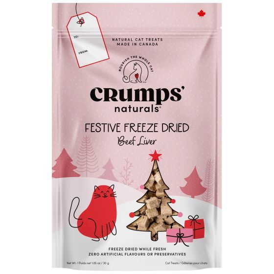 Crumps Holiday Festive Freeze Dried Beef Treats Cat 30g