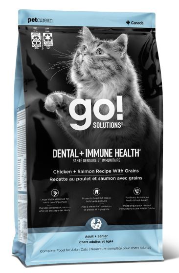 Go Dental + Immune Health Chicken + Salmon Recipe With Grains Cat 2.5lb