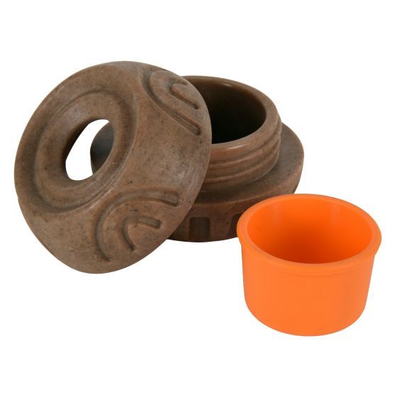 Powerbone Nylon &amp; Bamboo Enrichment Dog Toy with Silicone Cup