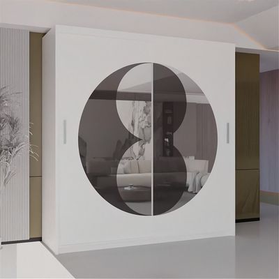 Rio Sliding Mirror 2-Door Wardrobe - 150 cm / 203 cm