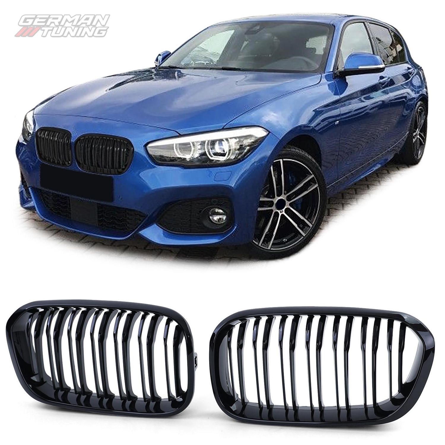 Calandre BMW Série 1 F20 F21 double lame Performance German Tuning
