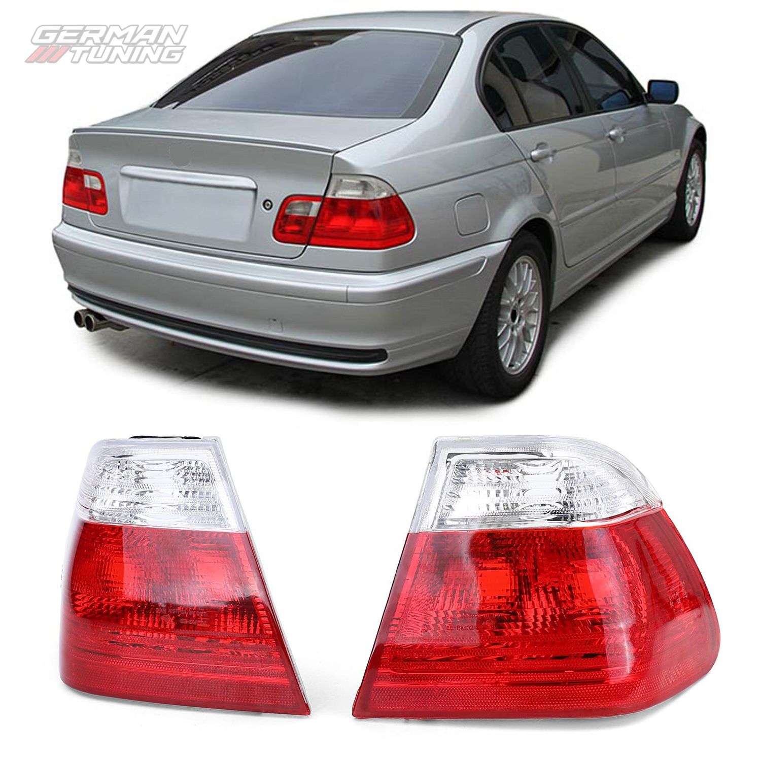 Rouge blanc Feux arrière pour BMW Série 3 E46 berline 1998-2001