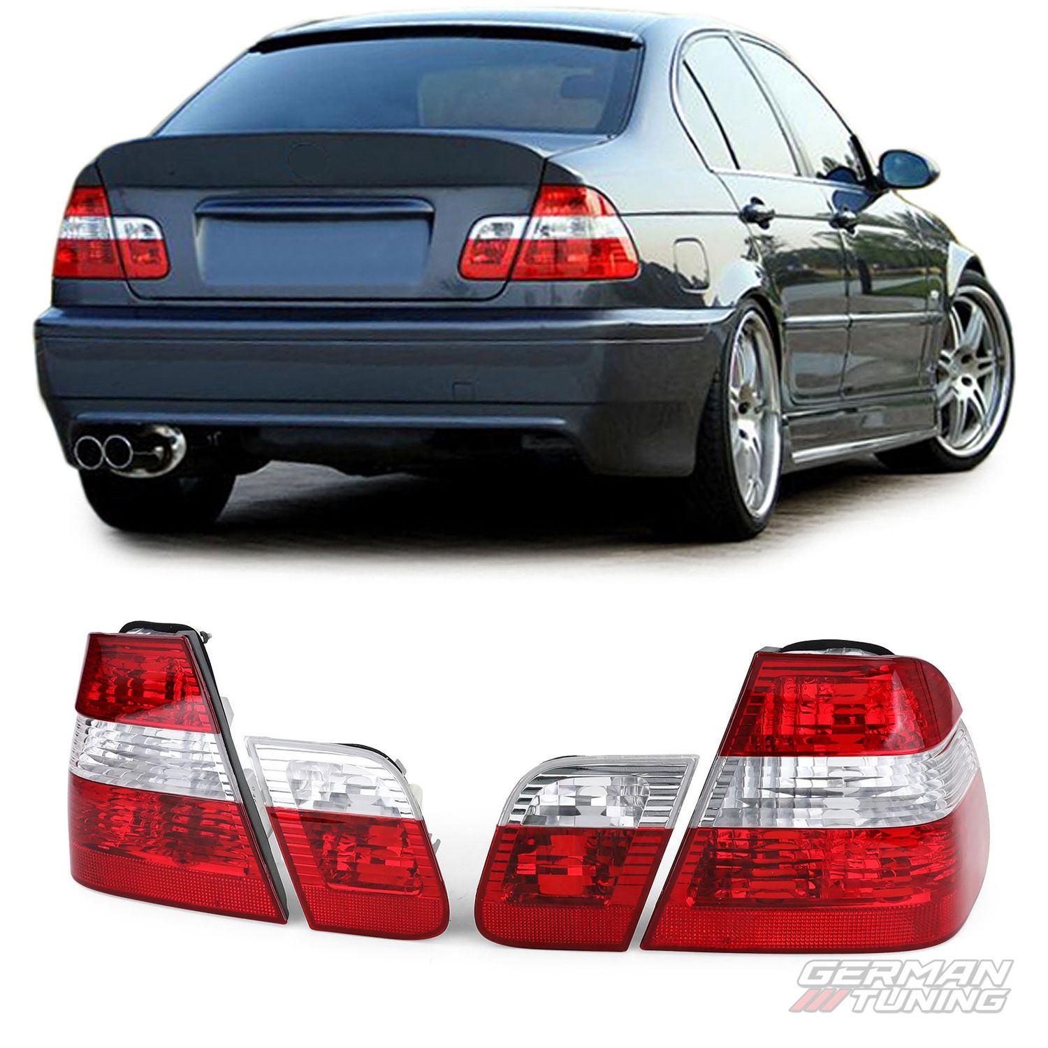 Feux arrière set rouge clair pour BMW Série 3 E46 berline facelift 2001-2005