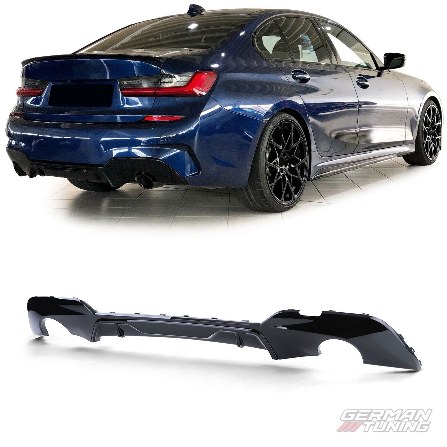 Diffuseur BMW G20/G21 : finition Performance noir brillant German Tuning