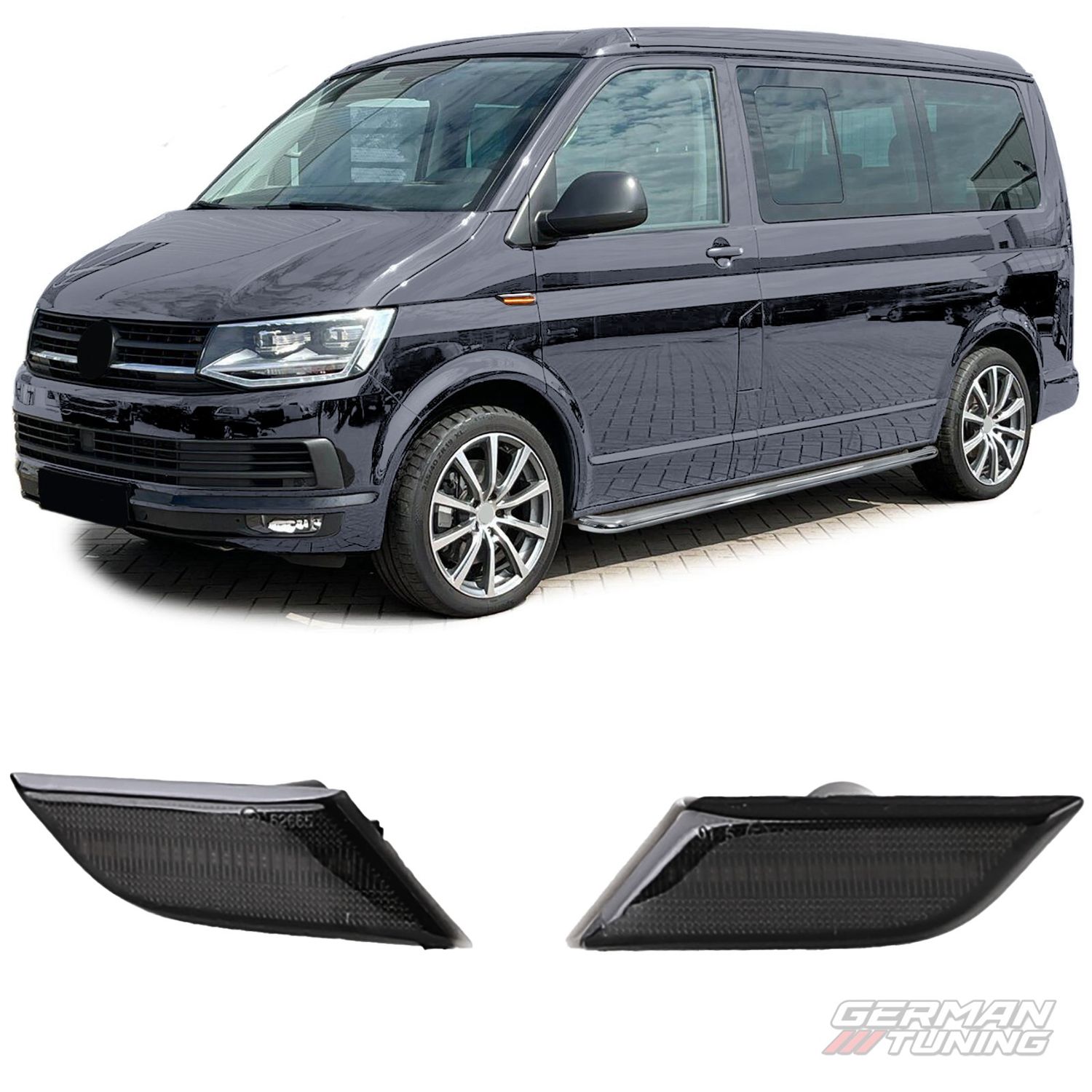 Clignotants noir Volkswagen Transporter T6 German Tuning