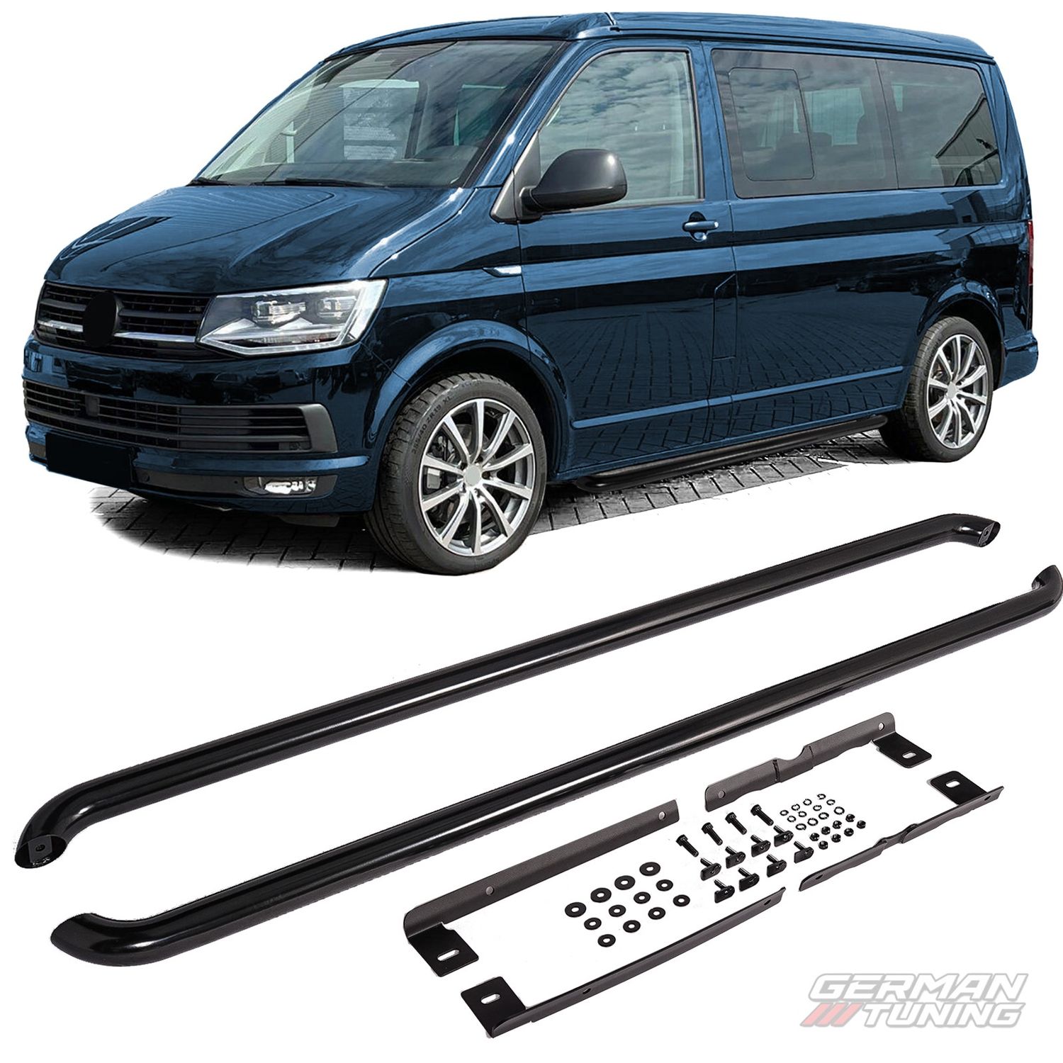 Marche-pieds aluminium Volkswagen Transporter T5 T6 German Tuning