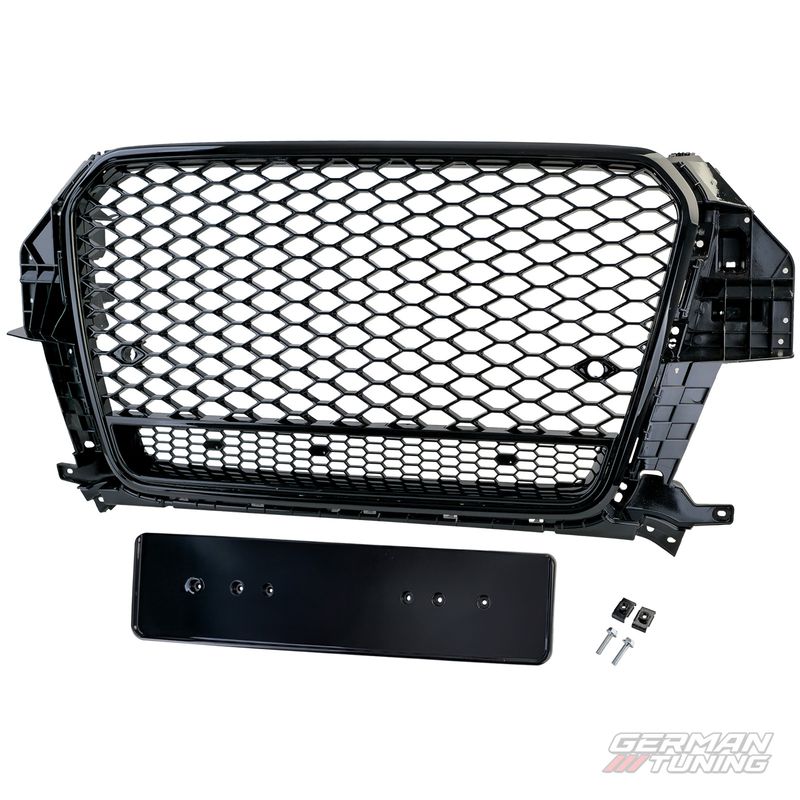 Calandre nid d’abeille noir brillant pour AUDI Q3 – German Tuning