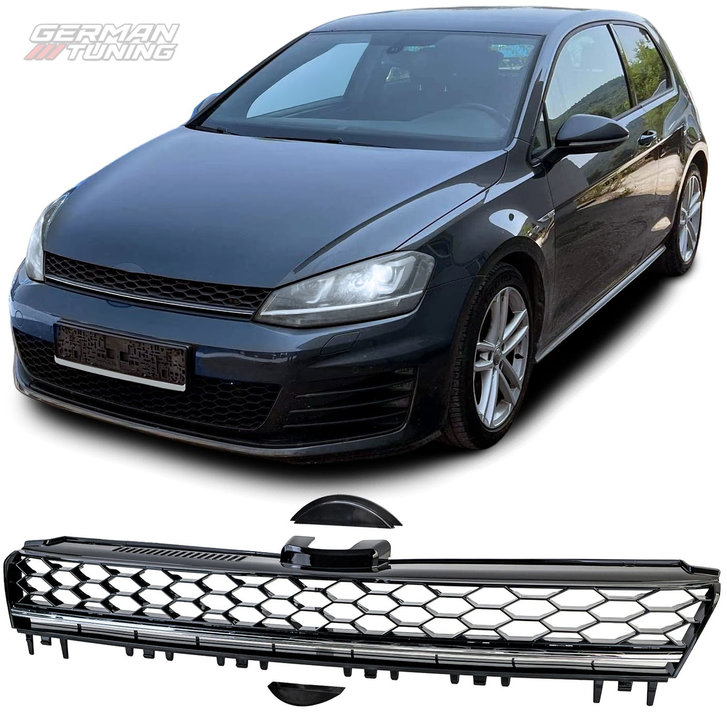 Calandre nid abeille chrome Volkswagen Golf 7 German Tuning