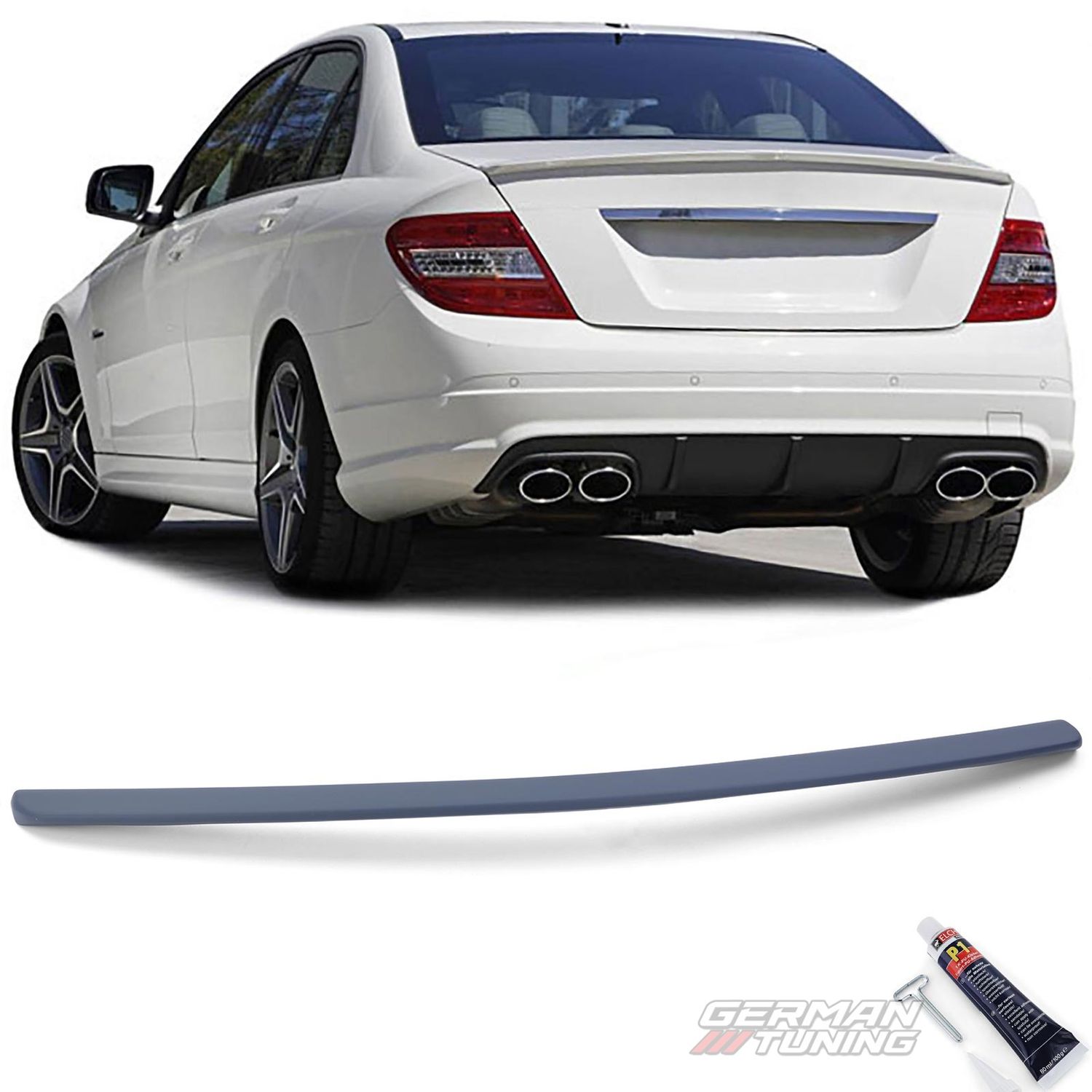 Lame avant sport noir brillant Mercedes Classe C W204 German Tuning