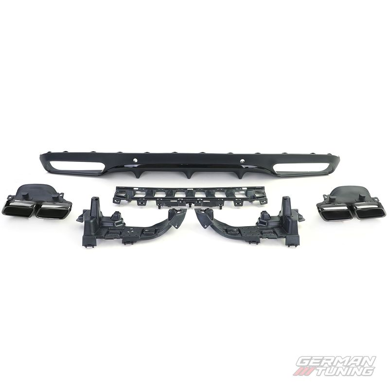 Diffuseur arrière sport noir pour Mercedes C205 – German Tuning