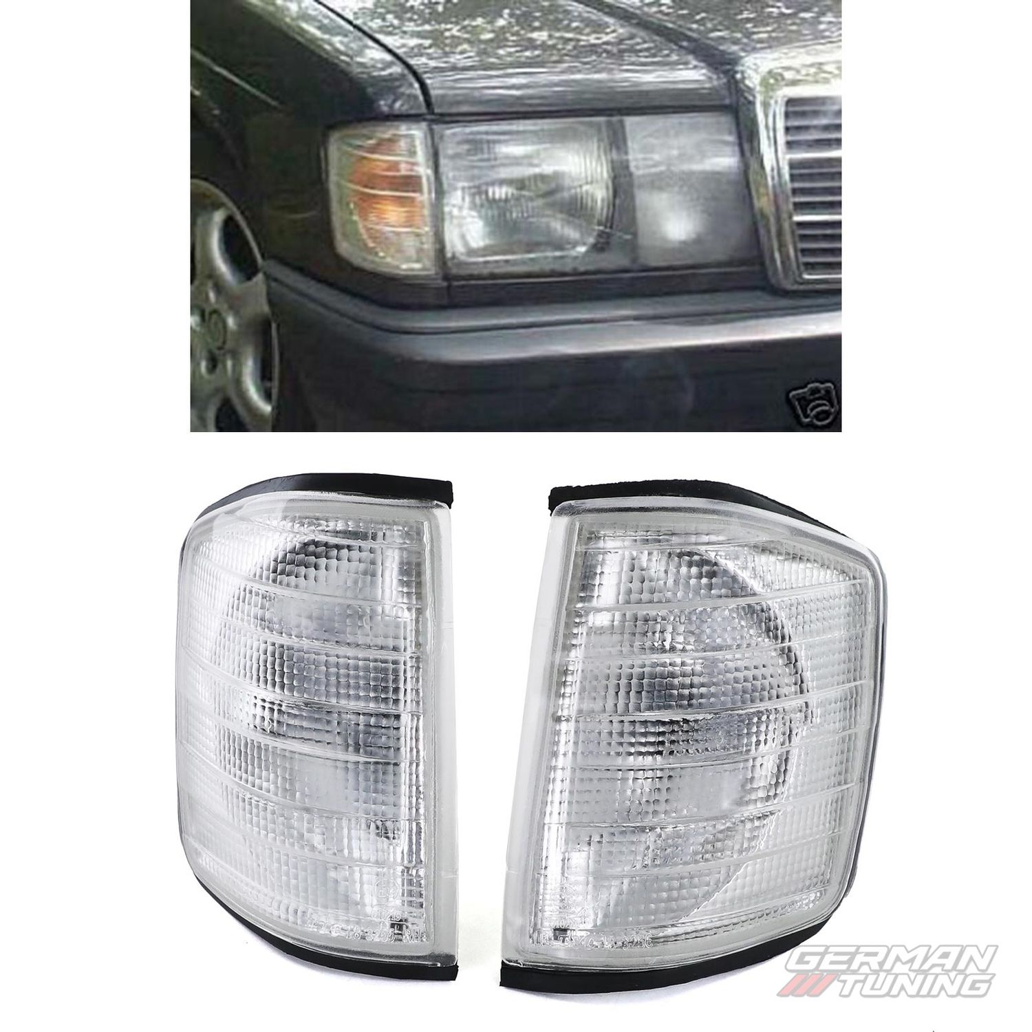 Clignotants blancs pour Mercedes 190 W201 1982-1993 German Tuning