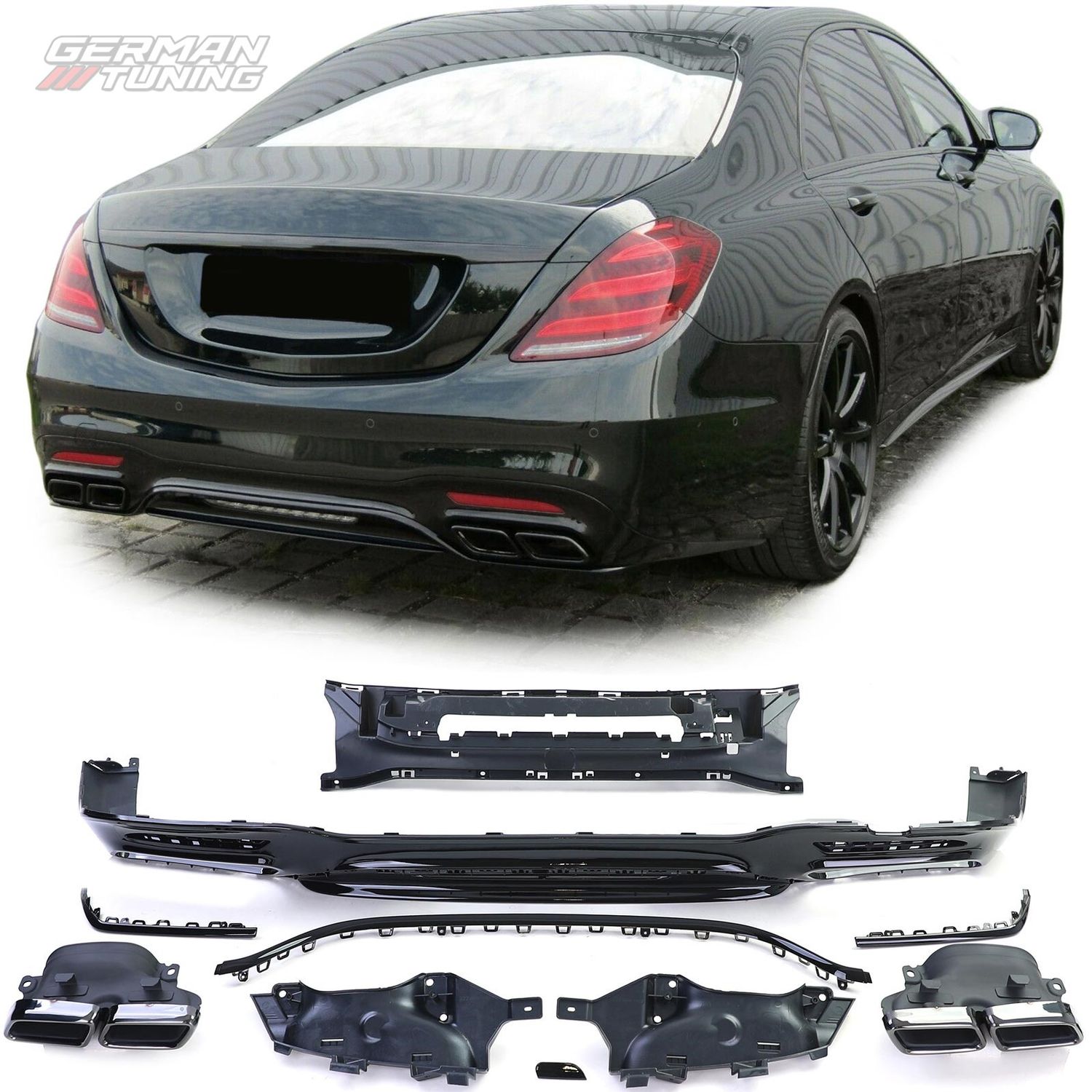 Diffuseur Mercedes Classe S W222 : look arrière sport German Tuning