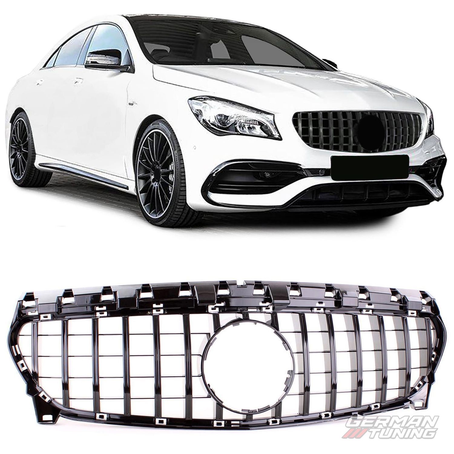 Calandre sport noire brillante Mercedes CLA C117 German Tuning