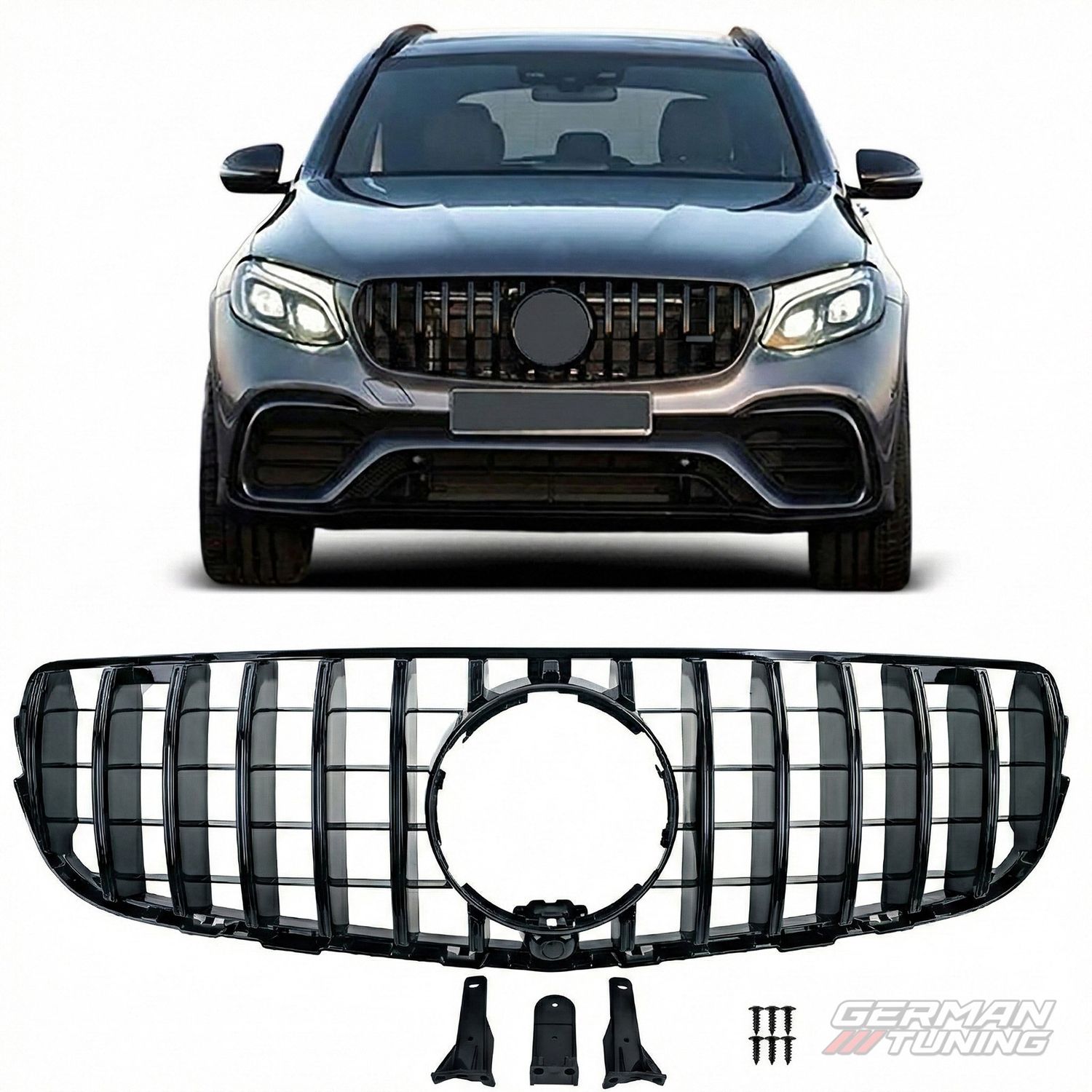 Calandre sport noir brillant Mercedes GLC X253 C253 German Tuning