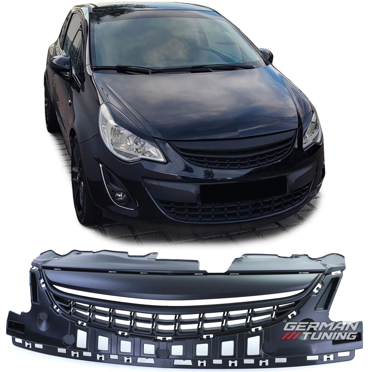 Grille de sport sans emblème noir Opel Corsa D German Tuning