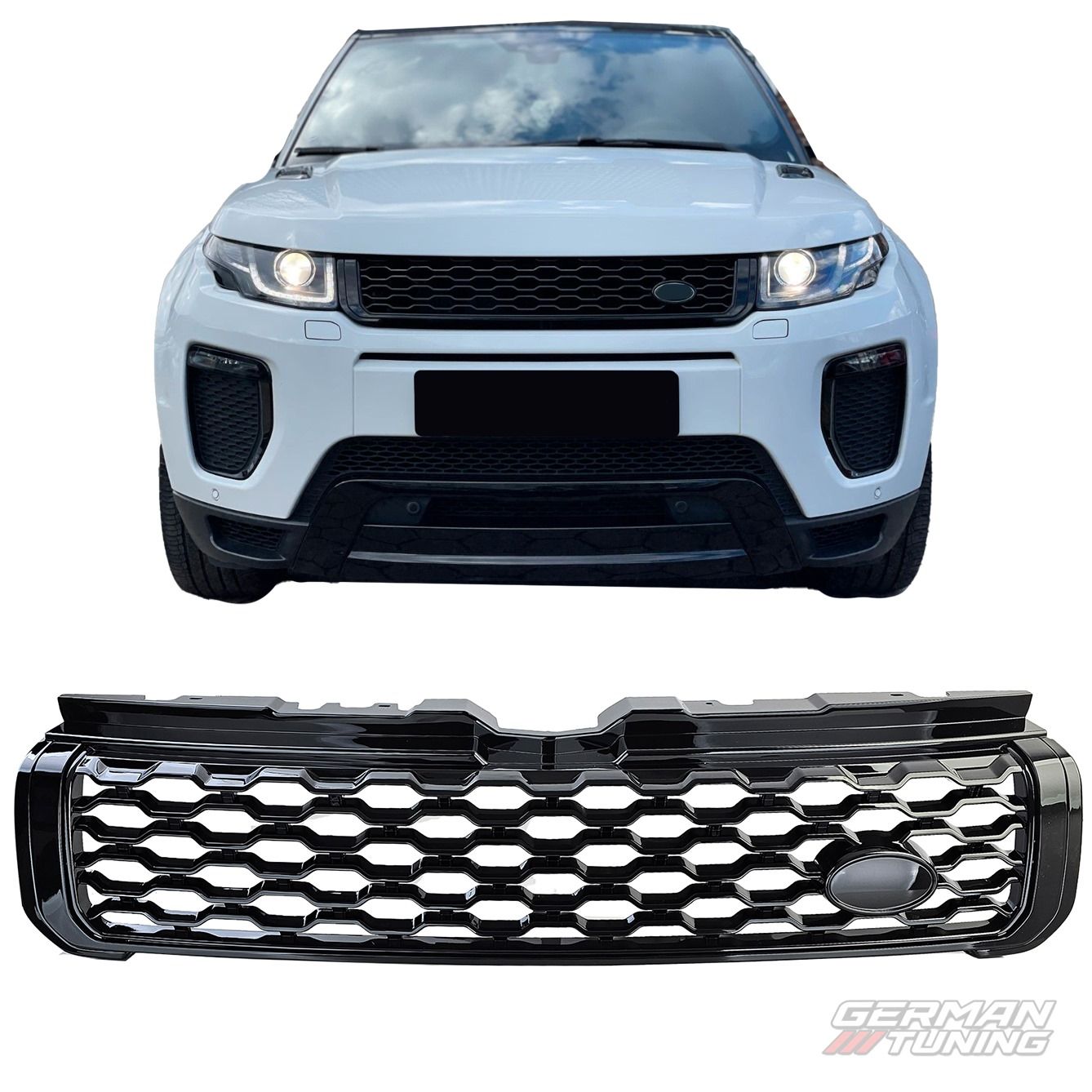 Grille de sport noir brillant Range Rover Evoque L538 German Tuning