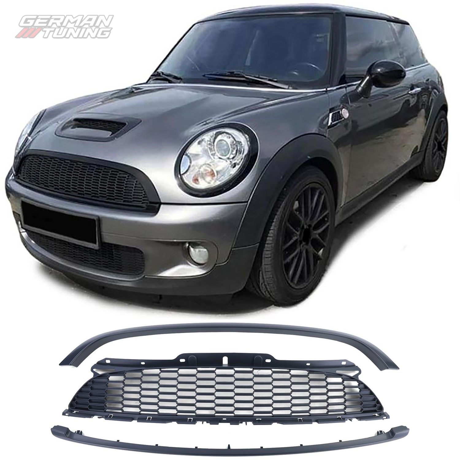 Ensemble calandre 3 pièces noir mat Mini Cooper R56 German Tuning
