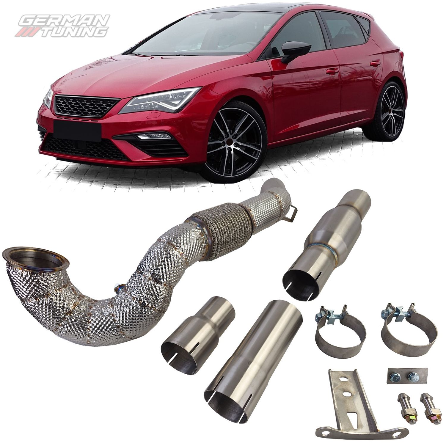 Downpipe acier inoxydable Seat Leon Cupra 5F German Tuning