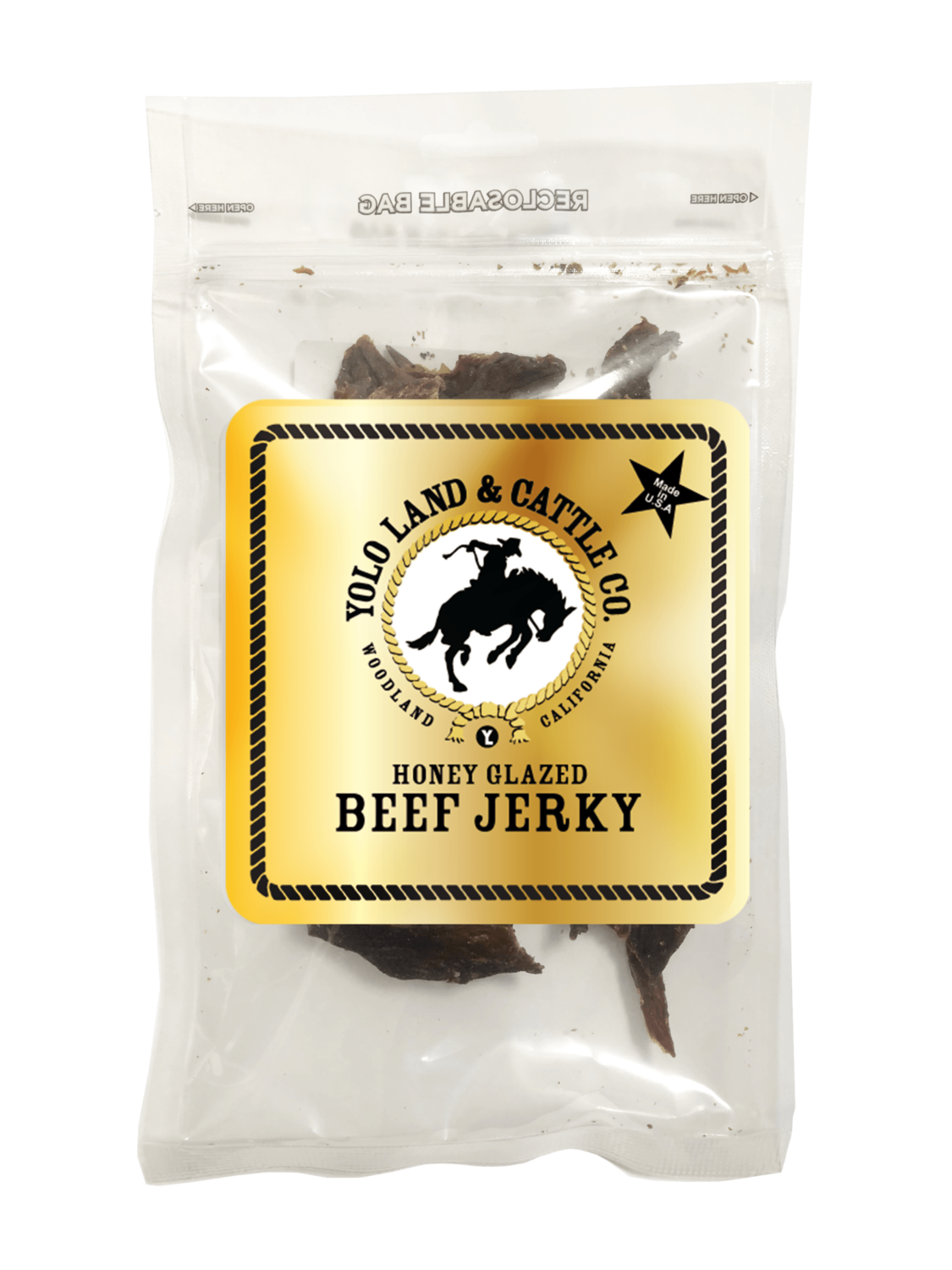 Honey Glazed Beef Jerky, Size: 3.0 oz