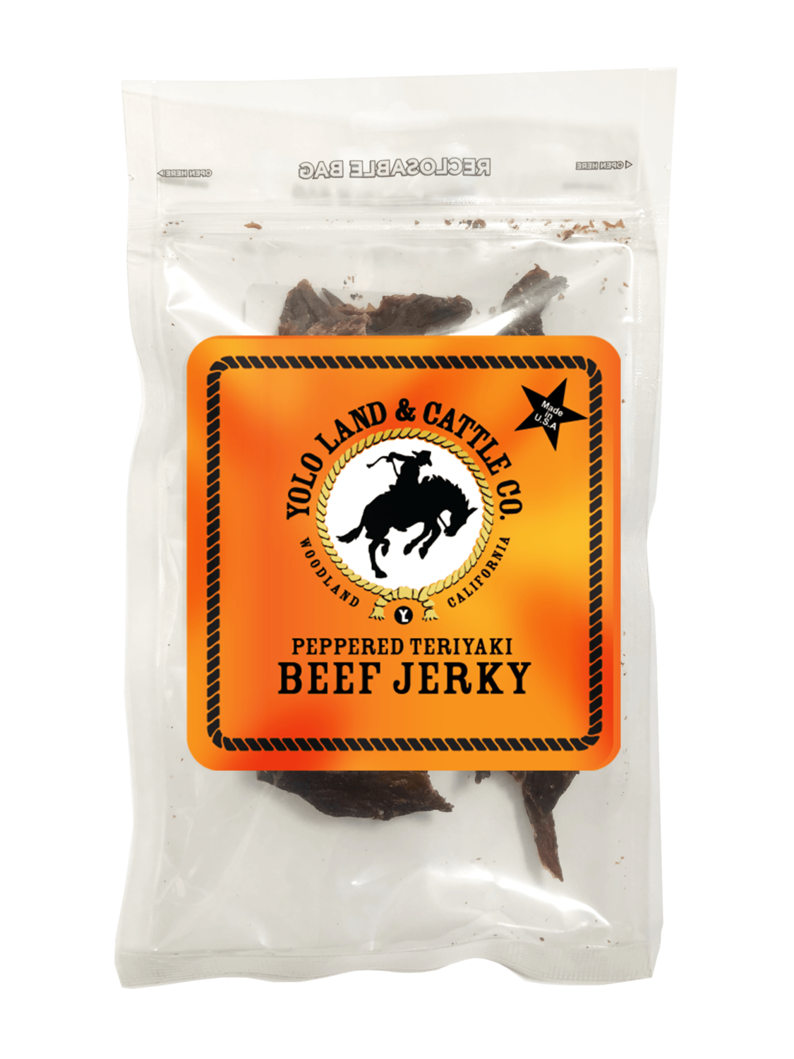 Peppered Teriyaki Beef Jerky, Size: 3.0 oz
