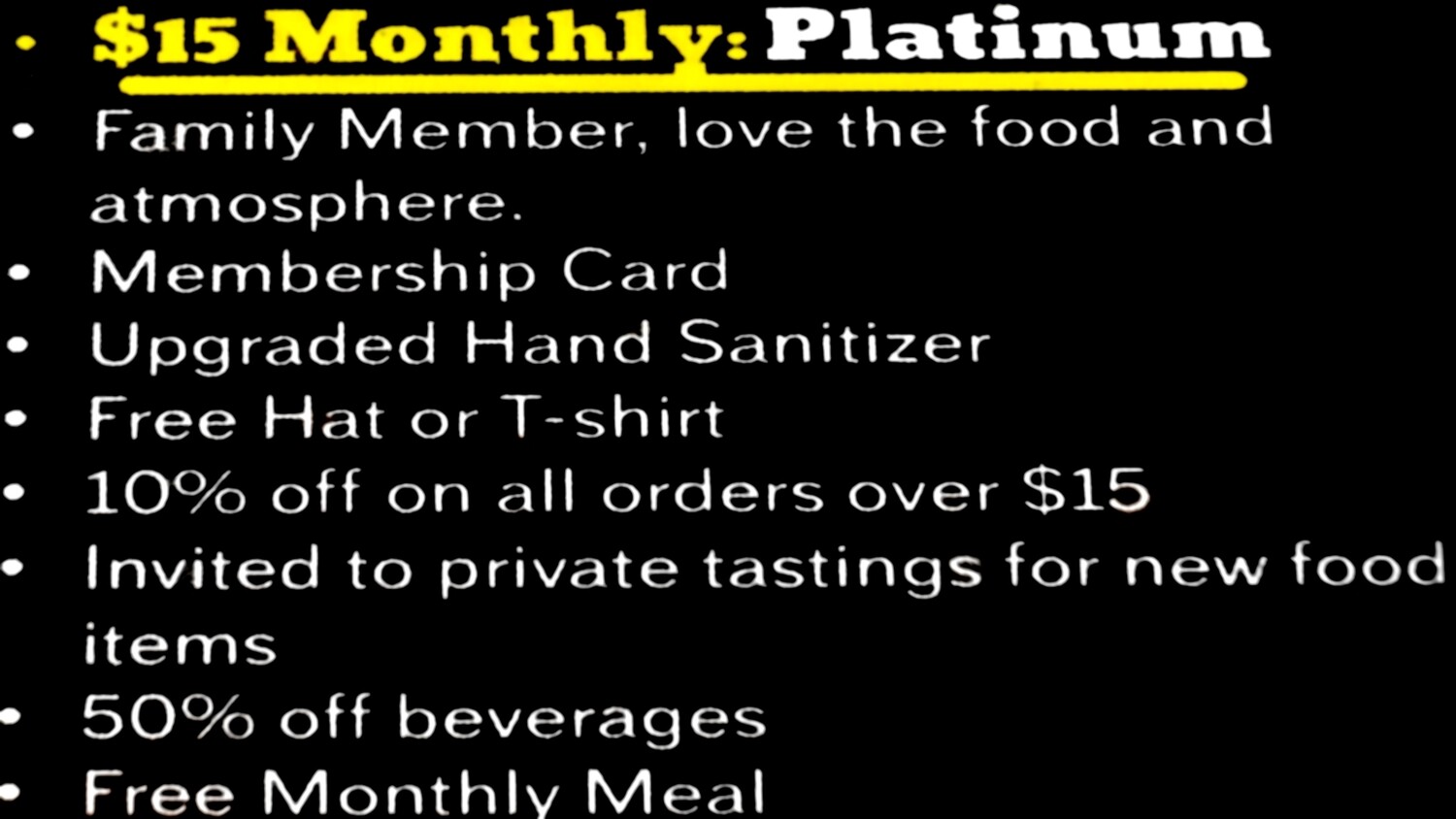 $15 MEMBERSHIP PLAN