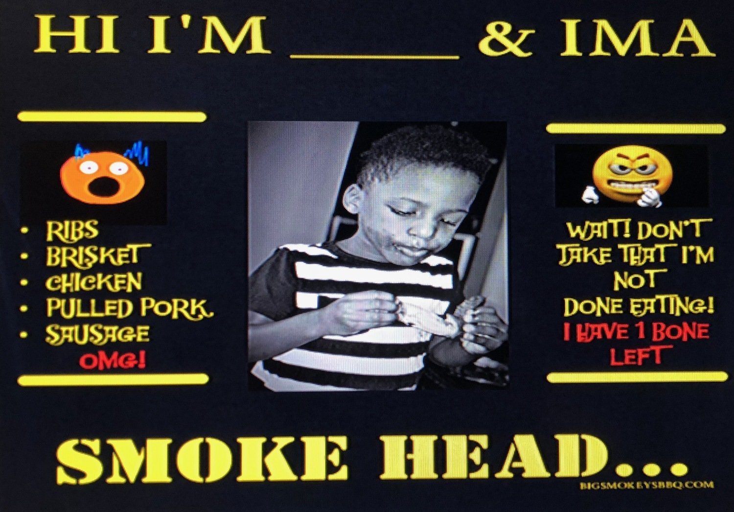 BIG SMOKEYS FANS/SMOKE HEAD T-SHIRT