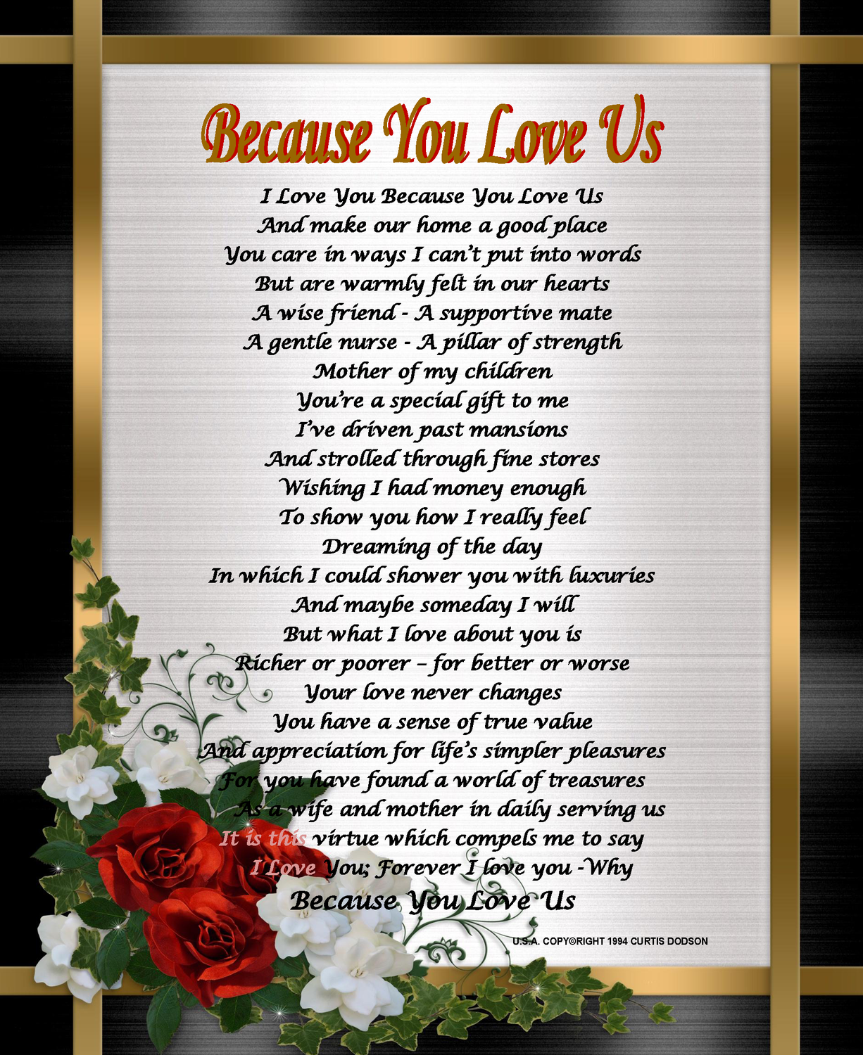 Because You Love Us