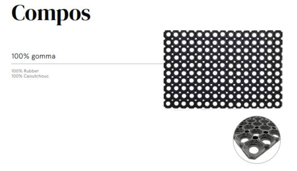 ZERBINO COMPOS GOMMA ANTISCIVOLO H100