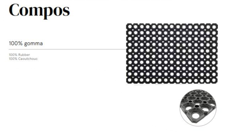 ZERBINO COMPOS GOMMA ANTISCIVOLO H100 ZERBINO COMPOS GOMMA ANTISCIVOLO H100