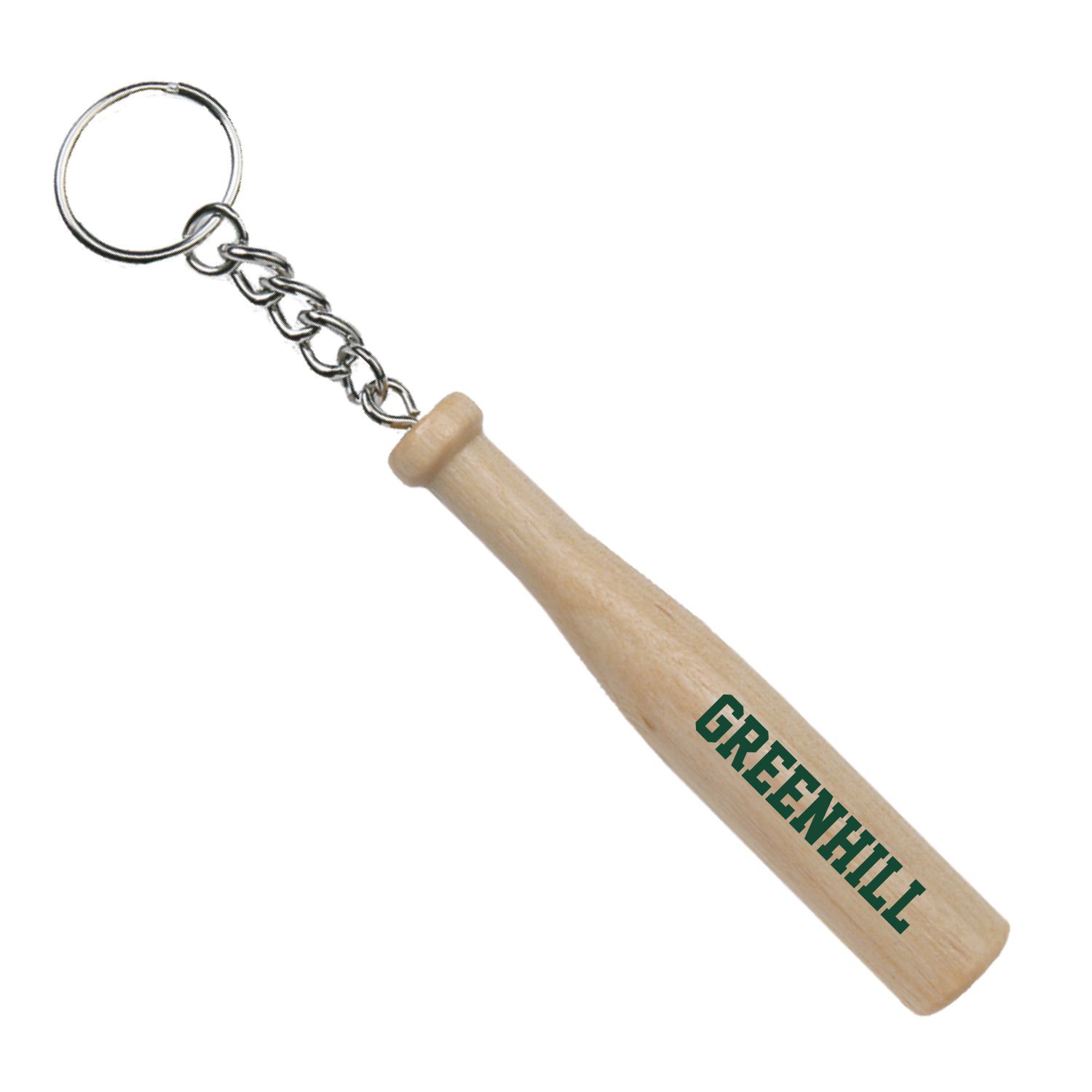 Green Baseball Bat Keychain
