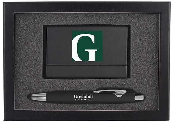 Greenhill Business Card Case &amp; Pen Set
