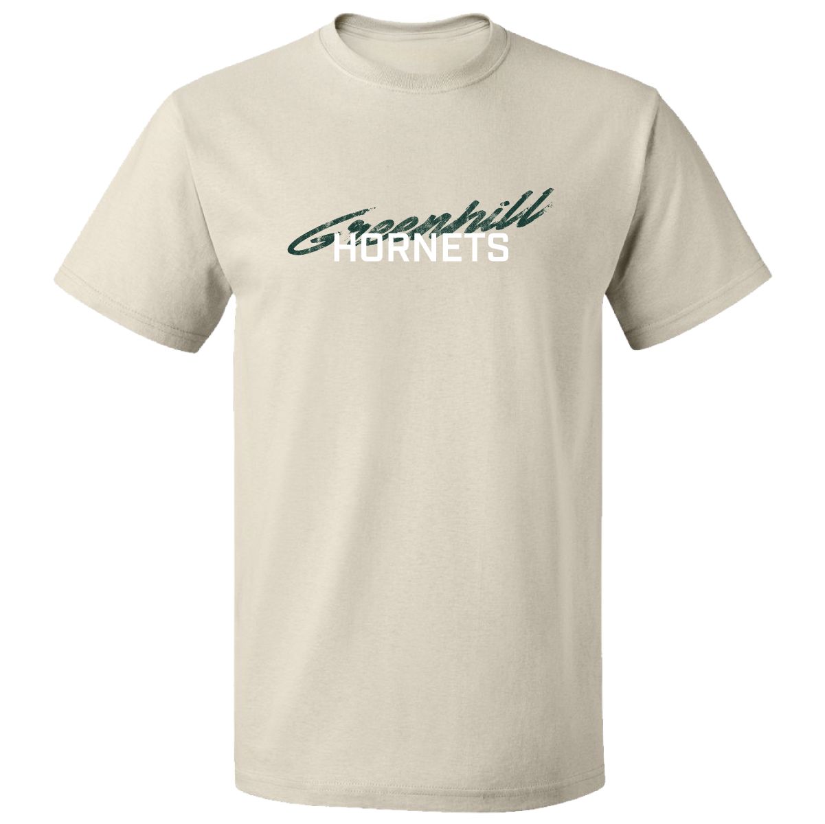 Greenhill Mens Mascot Block Letters SS Tee