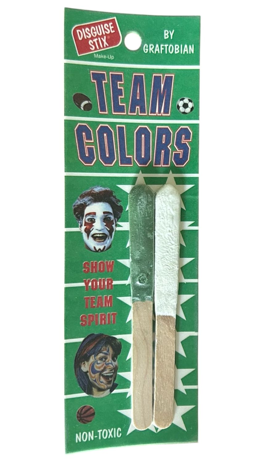Game Day Green &amp; White Panit Sticks