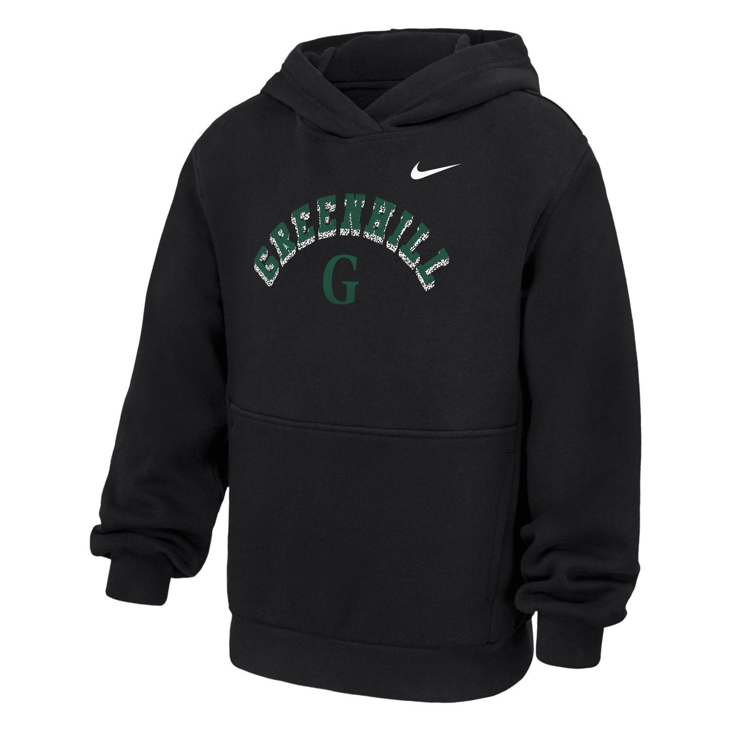 GREENHILL YOUTH NIKE CLUB HOODIE, COLOR: Black, Size: S