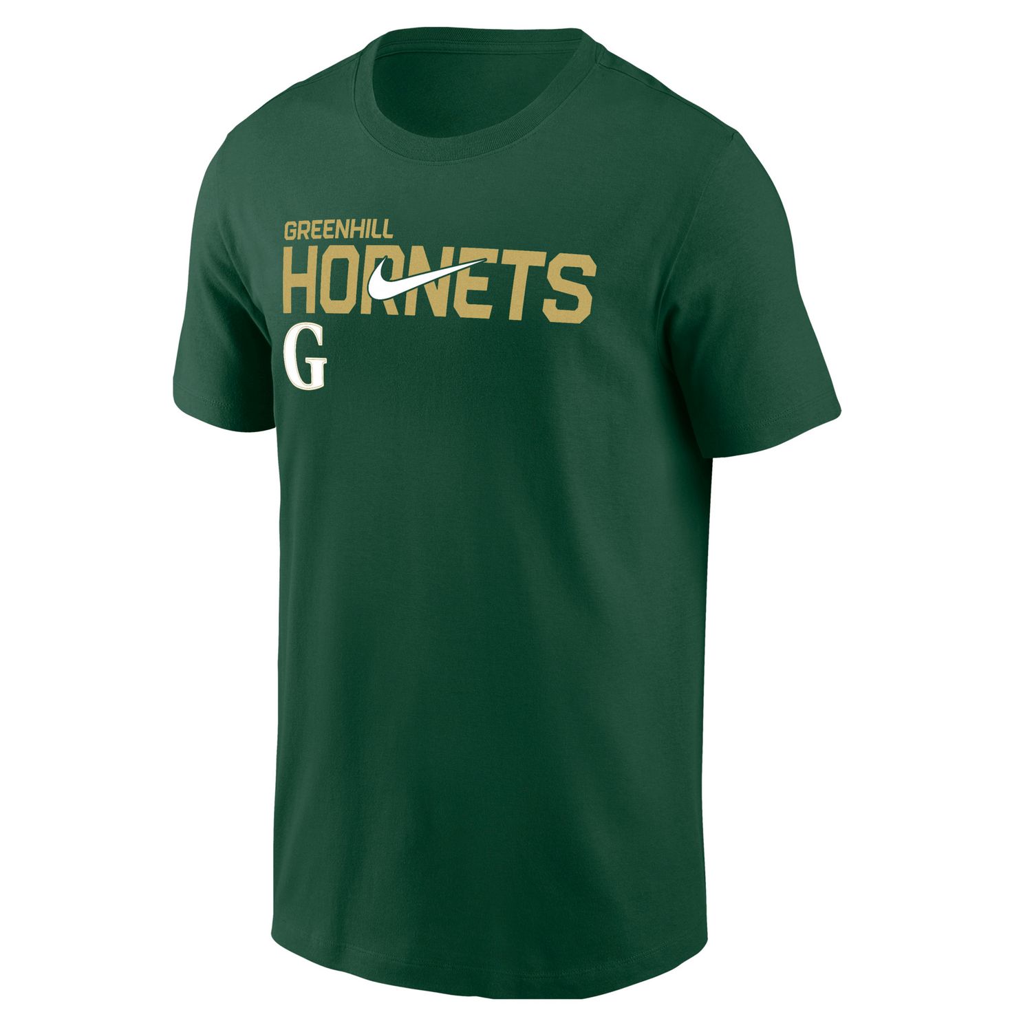 Greenhill Nike Gold Hornets Core Cotton Tee, COLOR: Green, Size: S