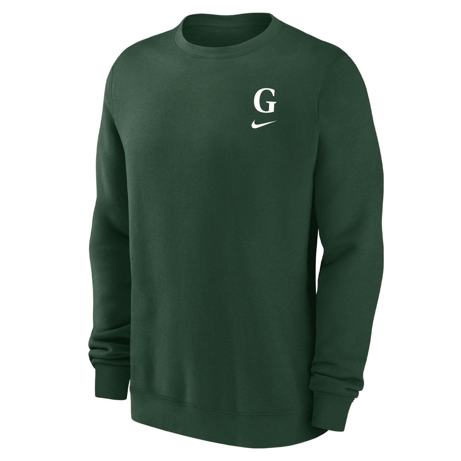 Greenhill Nike Club Fleece Crew, COLOR: GREEN, Size: SMALL