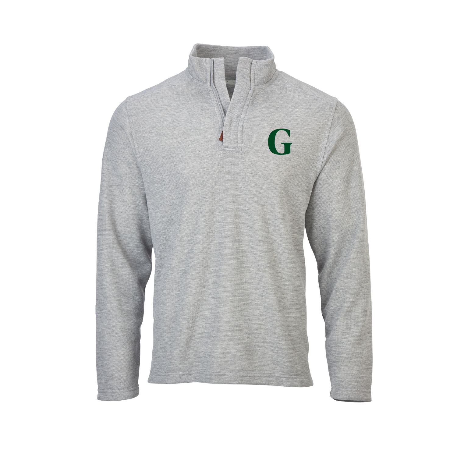 Greenhill Mens Boxercraft Sullivan Qtr Zip Pullover, COLOR: Oxford, Size: S
