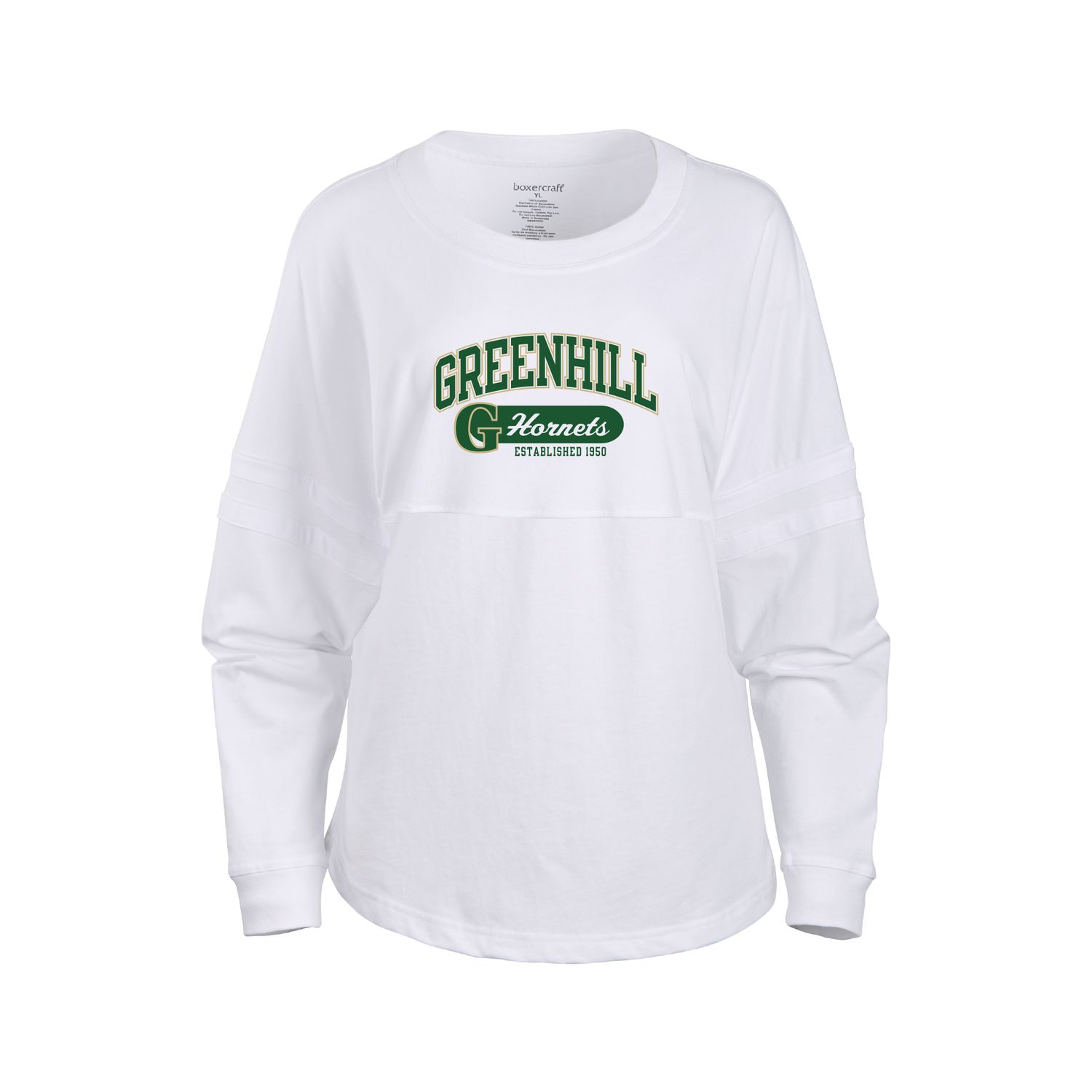Greenhill Youth Boxercraft LS Pom Jersey Tee