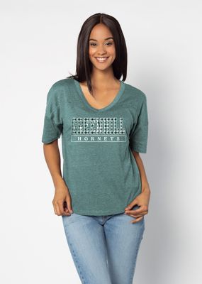 Greenhill Womens Chicka-D V-Happy Jersey Tee