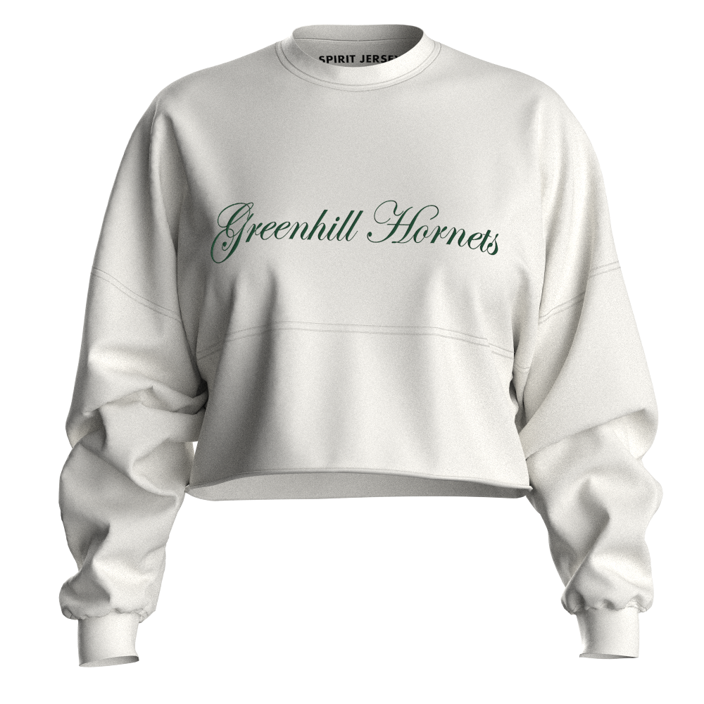 Greenhill Womens Spirit JERSEY Cropped LS TEE, COLOR: White, Size: XS