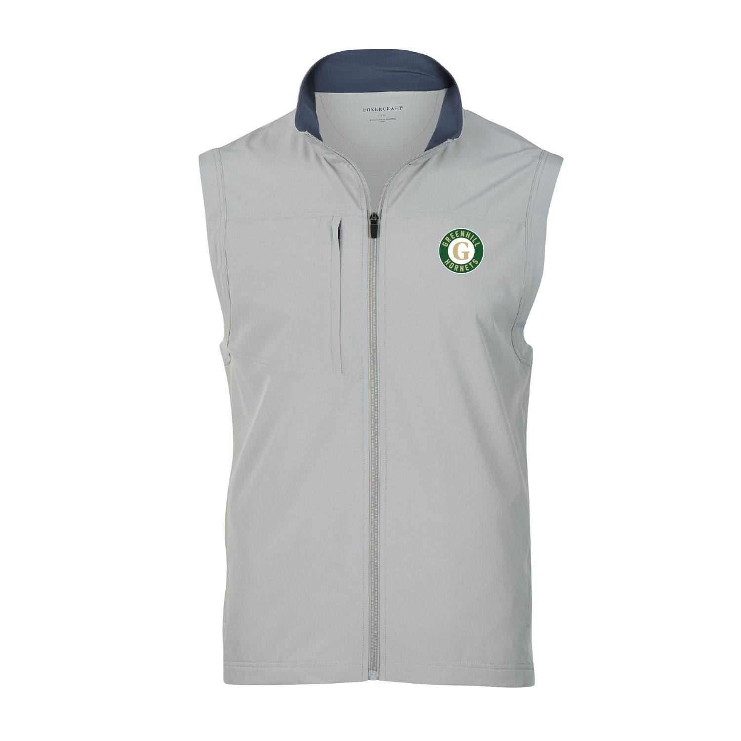 Greenhill Mens Boxercraft Stretch Woven Vest, COLOR: Oxford, Size: S