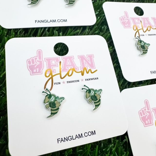 Greenhill Fan Glam Mascot Earring