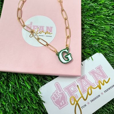 Greenhill G Charm Paper Clip Necklace