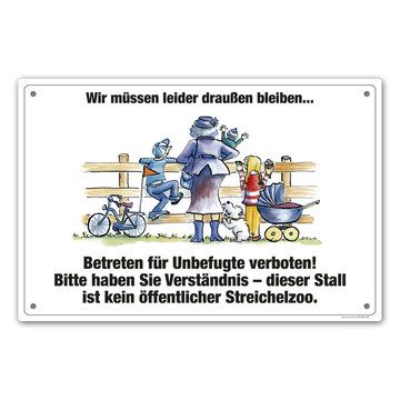 Comicschild kein Streichelzoo