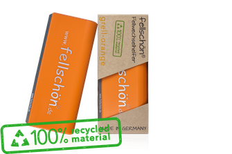 Fellschön Fellwechsel Striegel grell-orange 100% Recyclingmaterial