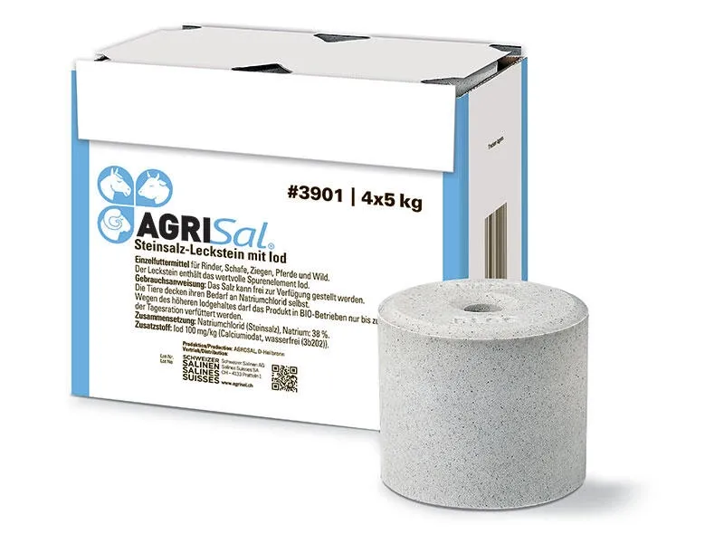 Agrisal Steinsalz Leckstein für Pferde mit Jod