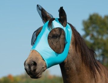 Fliegenmaske für Pferde, Menge: Türkis, Medium