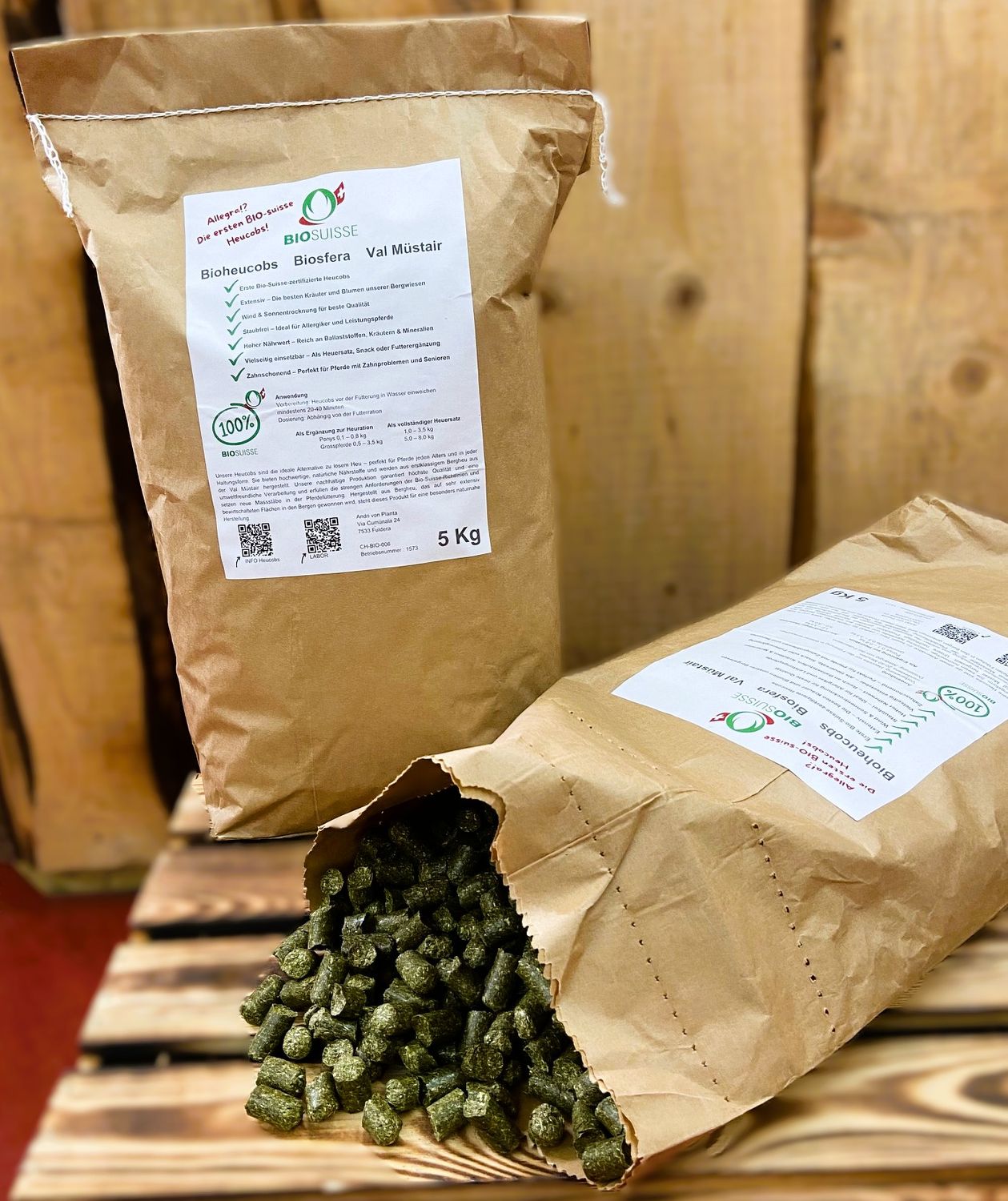 Bio Kräuter Heu Cobs aus der Schweiz