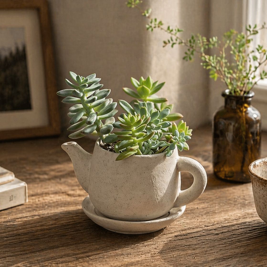 Concrete "Teapot" Planter